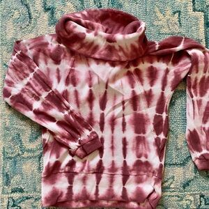 Tie-Dye cowl neck Sweater - waffle knit
